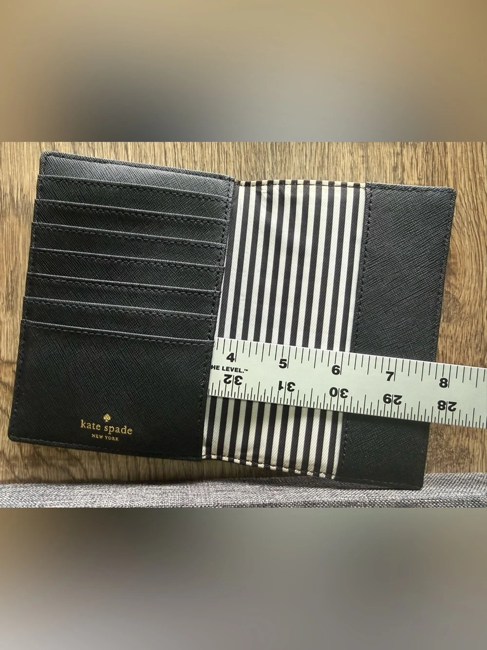 Kate Spade- Cameron Street Saffiano Leather Passport/Wallet Holder Black